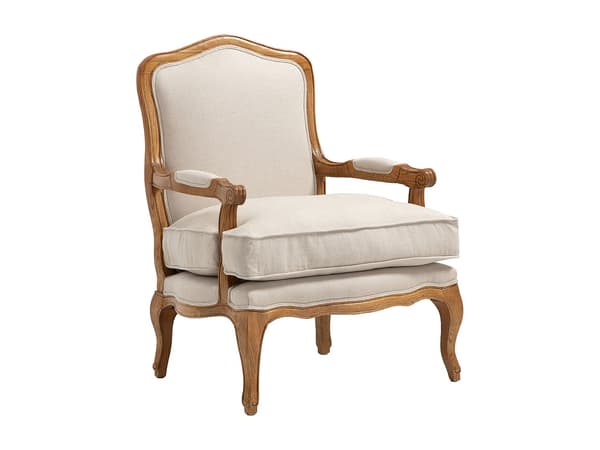 Vente-unique - Bergère-fåtölj i beige tyg MAHAUX