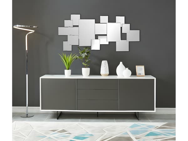 Vente-unique - Dekonstruerad väggspegel - B.53 x H.120 cm - AROL