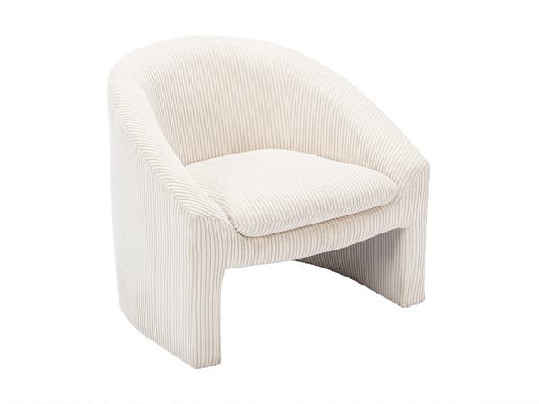 Vente-unique - OSSANA krämfärgad manchesterfåtölj