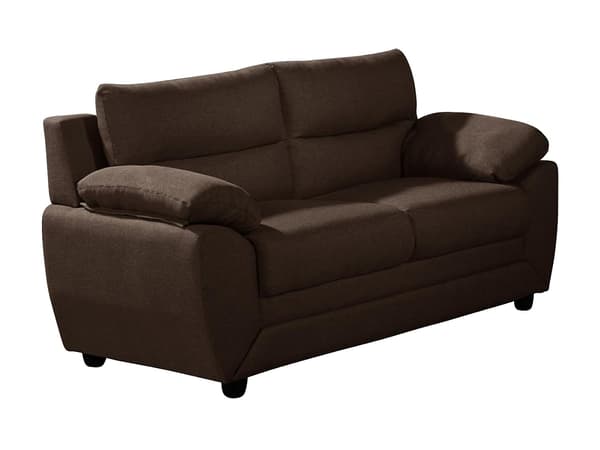 Vente-unique - 3-sitssoffa och 2-sitssoffa i brunt tyg MANOA