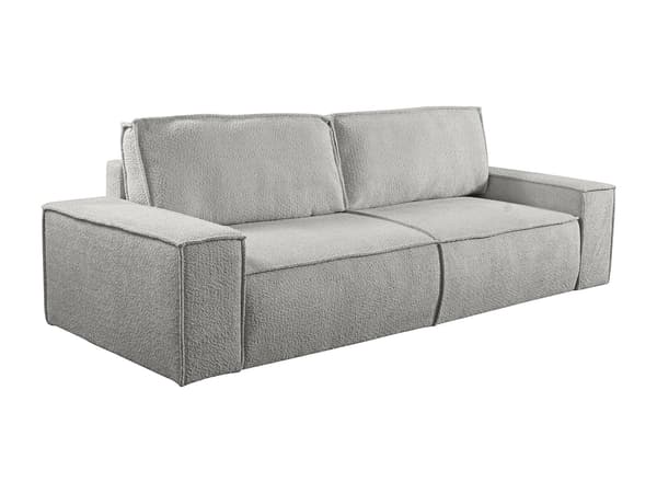 Vente-unique - AMELIA 4-sits bäddsoffa i grått bouclétyg