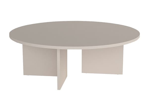 Vente-unique - Runt soffbord - Beige TOPANIA