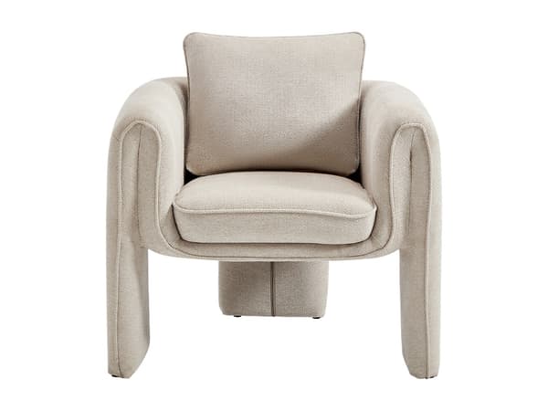 Vente-unique - Beige tygfåtölj JOLIPIA