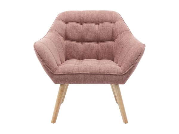 Vente-unique - Fåtölj i rosamelerat tyg CASERTA