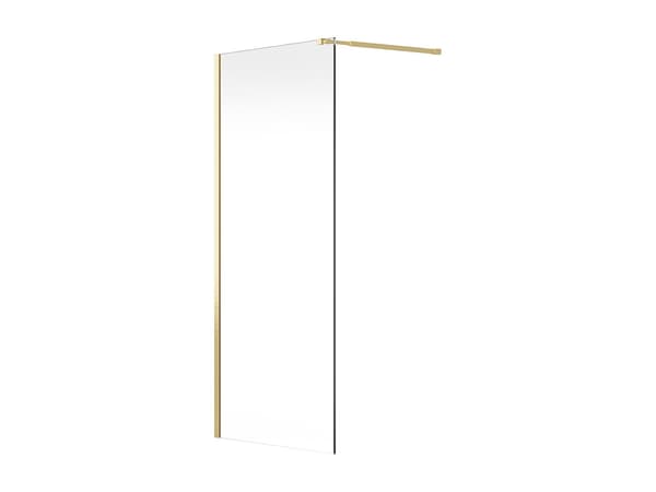 Vente-unique - Walk-in duschvägg - Guld - 6 mm glas - 120x200 cm - DAREN