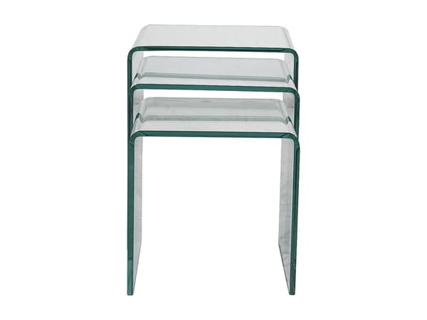 Vente-unique - Satsbord MINKA - Klossat glas