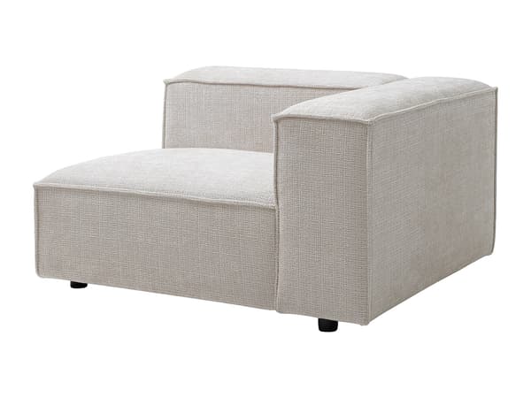 Vente-unique - Högervänd hörnfåtölj i beige chenilletyg RUZOLO