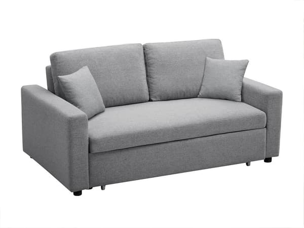 Vente-unique - 3-sits bäddsoffa i ljusgrått tyg INIZOR