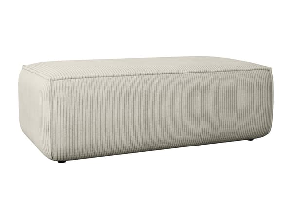 Vente-unique - Sittkudde i beige manchester AMELIA