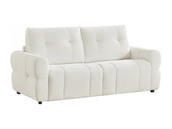 Vente-unique - 3-sitssoffa bäddbar i beige chenille ECORIA