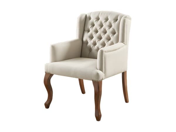 Vente-unique - PARUNA tygfåtölj med vingrygg - Beige