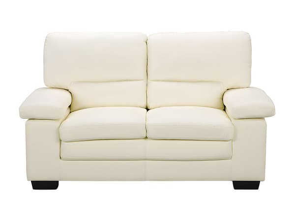 Vente-unique - 2-sitssoffa i elfenbensvitt buffelskinn MIMAS II