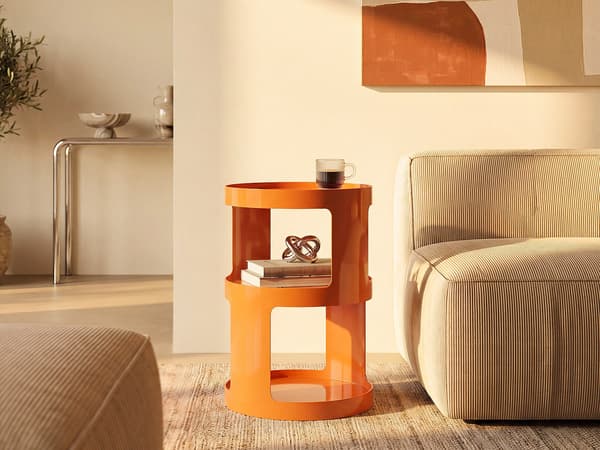 Vente-unique - Sidobord i Metall - Orange MARJAK
