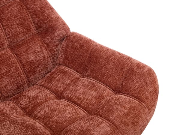 Vente-unique - Fåtölj i terrakottafärgad strukturtextil LUOSTO