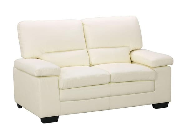 Vente-unique - 2-sitssoffa i elfenbensvitt buffelskinn MIMAS II