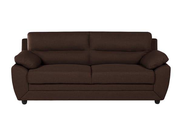 Vente-unique - 3-sitssoffa och 2-sitssoffa i brunt tyg MANOA