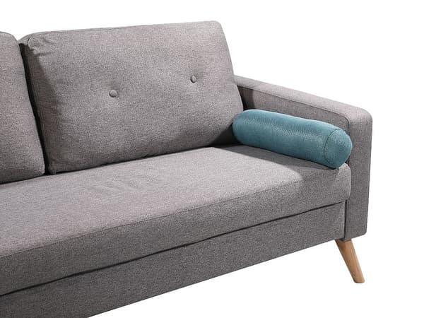 Vente-unique - Set med 3-sits soffa och 2-sits soffa TATUM i tyg - Gråmelerad