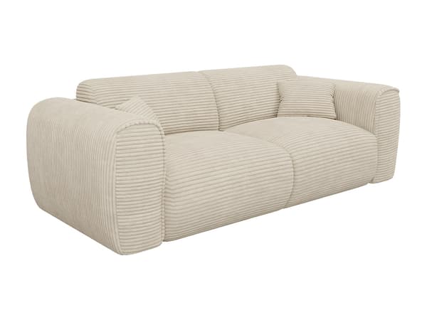 Vente-unique - 3-sitsig bäddsoffa express i beige manchester – 13 cm memoryfoammadrass POGNIA