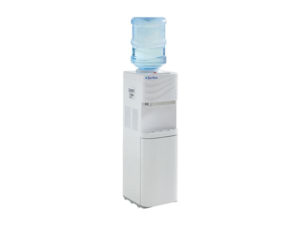 Vente-unique - Flaskvattendispenser - varmt/kallt vatten - 11/18L - Vit - FORTEX