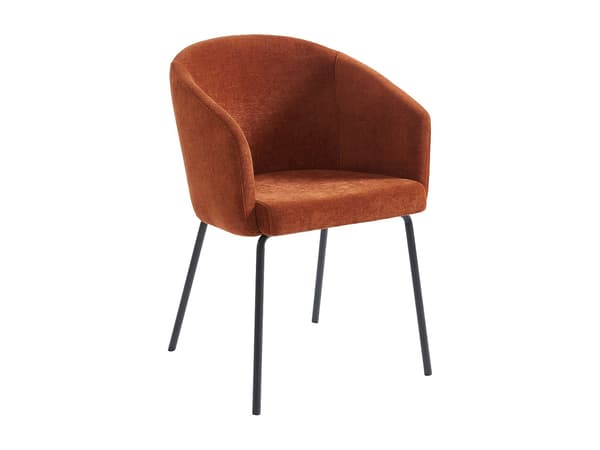 Vente-unique - KOMONI bordsset + 4 MORONI stolar - Vit lack och terrakotta