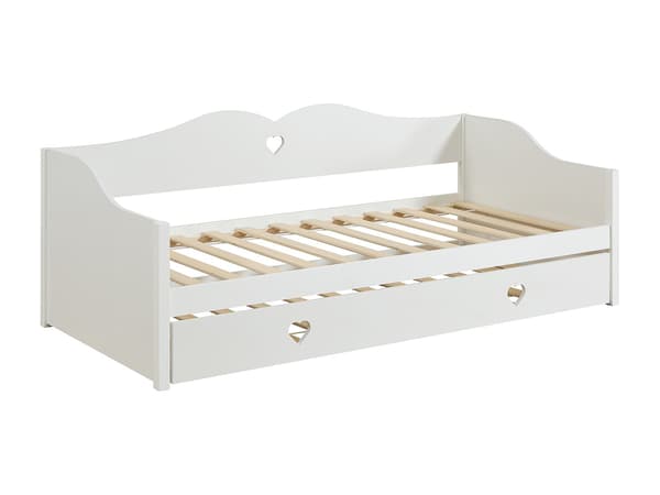 Vente-unique - Utdragbar bäddsoffa 2 x 90 x 190 cm - Tall och MDF - Vit - DASTIVA