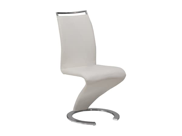 Vente-unique - Set med 6 stolar TWIZY - Vit läderimitation