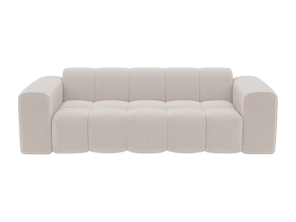 Vente-unique - 3-sits soffa i beige chenilletyg CALESO från Maison Céphy