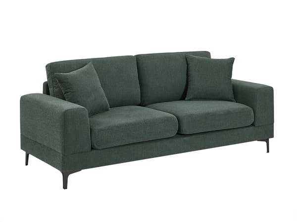 Vente-unique - 2-sits soffa i texturerat grönt tyg JAMOLO