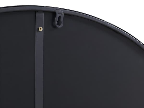 Vente-unique - Rund väggspegel i metall - D.80 cm - Svart - JAFFREL