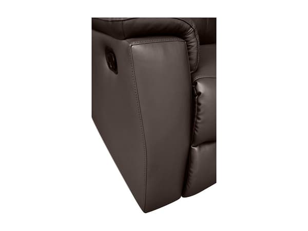 Vente-unique - Reclinerhörnsoffa i brun läder EVASION