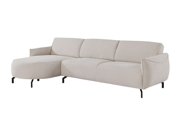 Vente-unique - Beige soffa med Vänstervänd hörn i tyg FERIONA