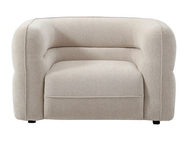 Vente-unique - TALIENA fåtölj i beige chenilletyg