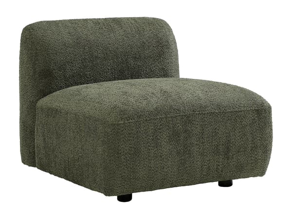 Vente-unique - Modulsoffa 5 platser i grön Bouclétyg DANEPI