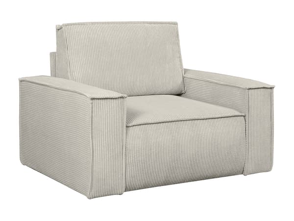 Vente-unique - AMELIA beige manchesterfåtölj