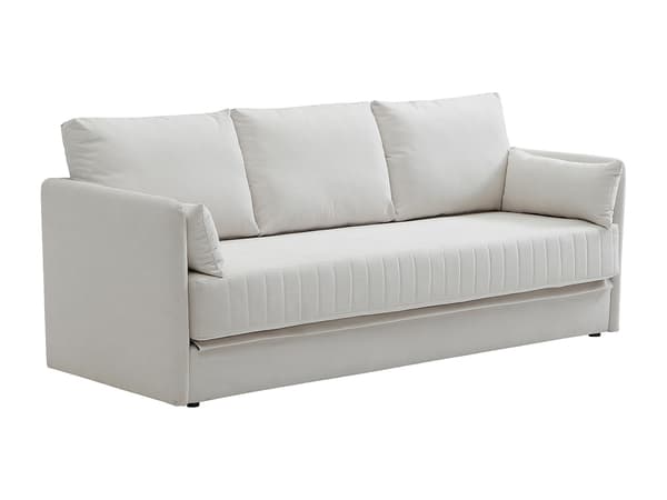 Vente-unique - 3-sits bäddsoffa i beige tyg GRECCO