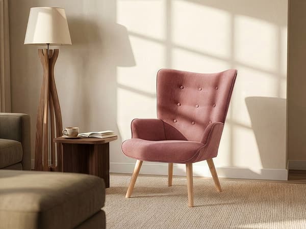 Vente-unique - Fåtölj i tyg VATELY Rosa