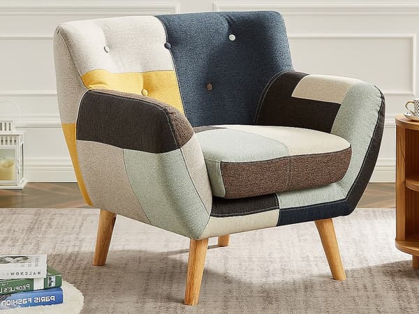 Vente-unique - SERTI II fåtölj i patchworktyg