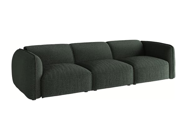 Vente-unique - Modulsoffa 3 platser i grön Chenilletyg från Maison Céphy CAMILIO