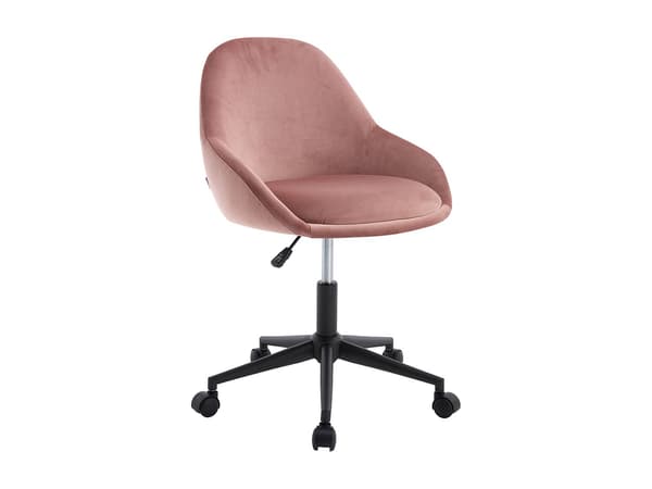 Vente-unique - Kontorsstol - Sammet - Rosa - Justerbar höjd - NAODY