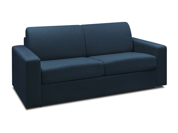 Vente-unique - COGLIO 3-sits express-bäddsoffa i midnattsblått tyg