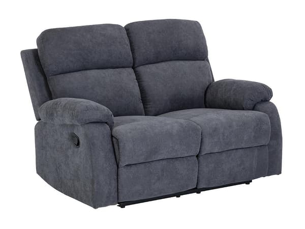 Vente-unique - 2-sitsig reclinersoffa i tyg TOLZANO - mörkgrå