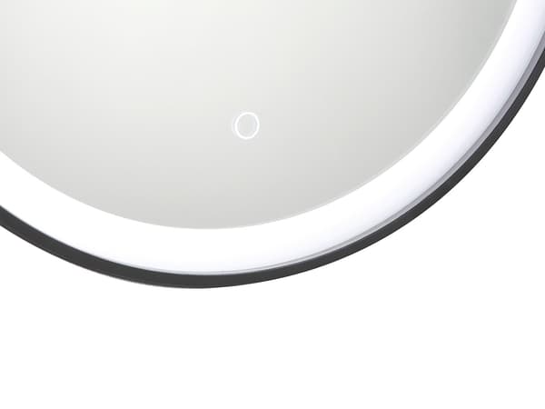 Vente-unique - Rund LED-badrumsspegel svart 80 cm NUMEA