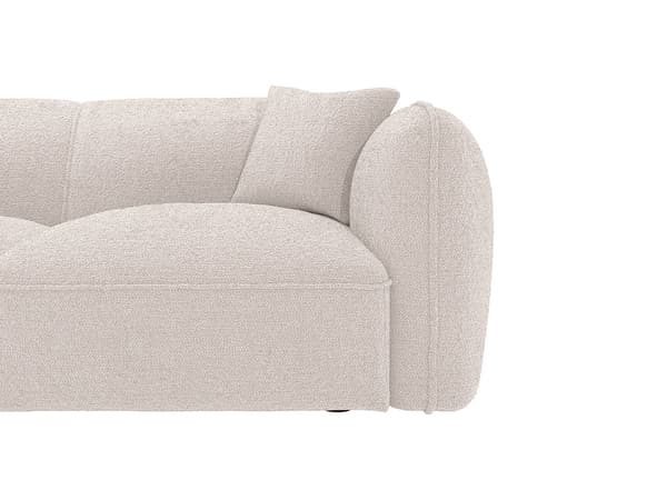 Vente-unique - Beige Vänstervändvänd tygsoffa CAMILIO från Maison Céphy