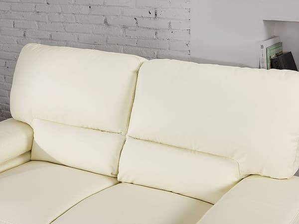 Vente-unique - 2-sitssoffa i elfenbensvitt buffelskinn MIMAS II
