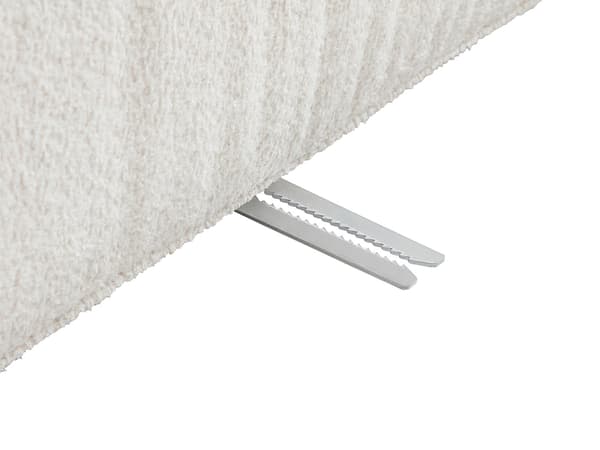 Vente-unique - 5-sitsig öppen modulär soffa i offwhite bouclé-tyg LELACO