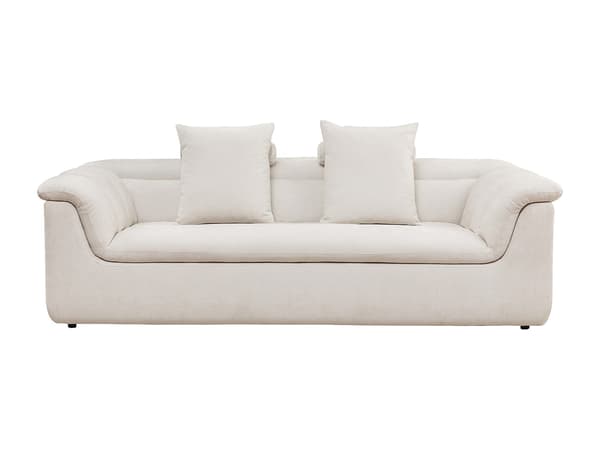 Vente-unique - Soffa 3 platser i tyg - Bruten vit CAZOCHA