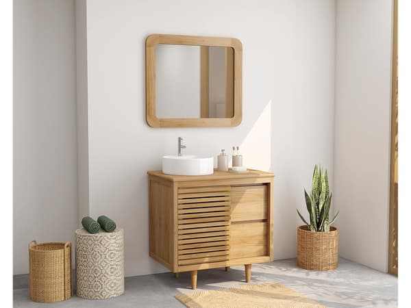 Vente-unique - Underskåp på ben i teak - B80 cm - TORAJA
