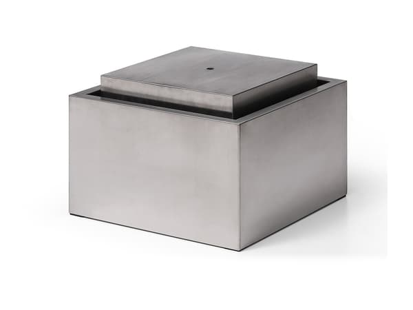 Vente-unique - Utomhusfontän i rostfritt stål - H.34 cm - Silverfärgad - TILAPIA