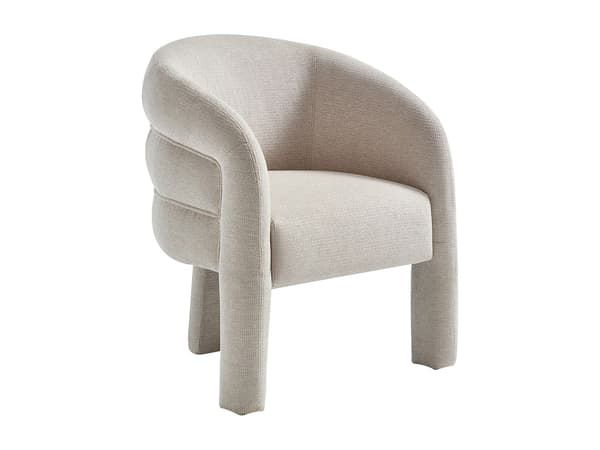 Vente-unique - ZELUVA beige texturerat tygfåtölj från Maison Céphy