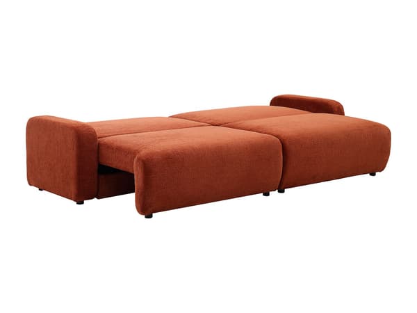 Vente-unique - YOKIRA 4-sits bäddsoffa i terrakotta chenilletyg